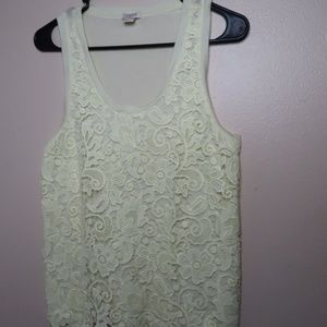 Top with lace design pattern